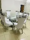 8 Seater with glass table