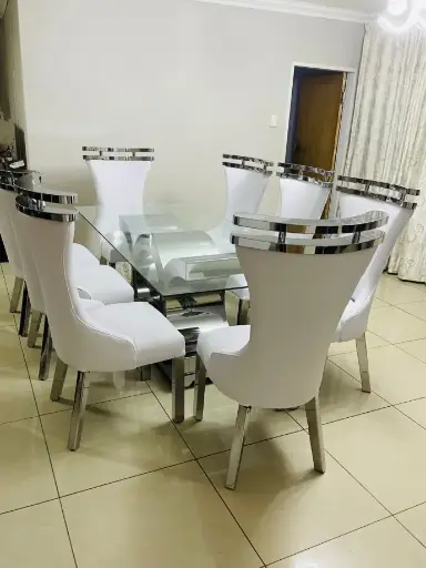 8 Seater with glass table
