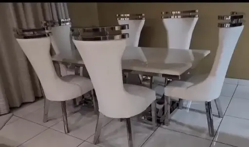 Six seater mable dining set